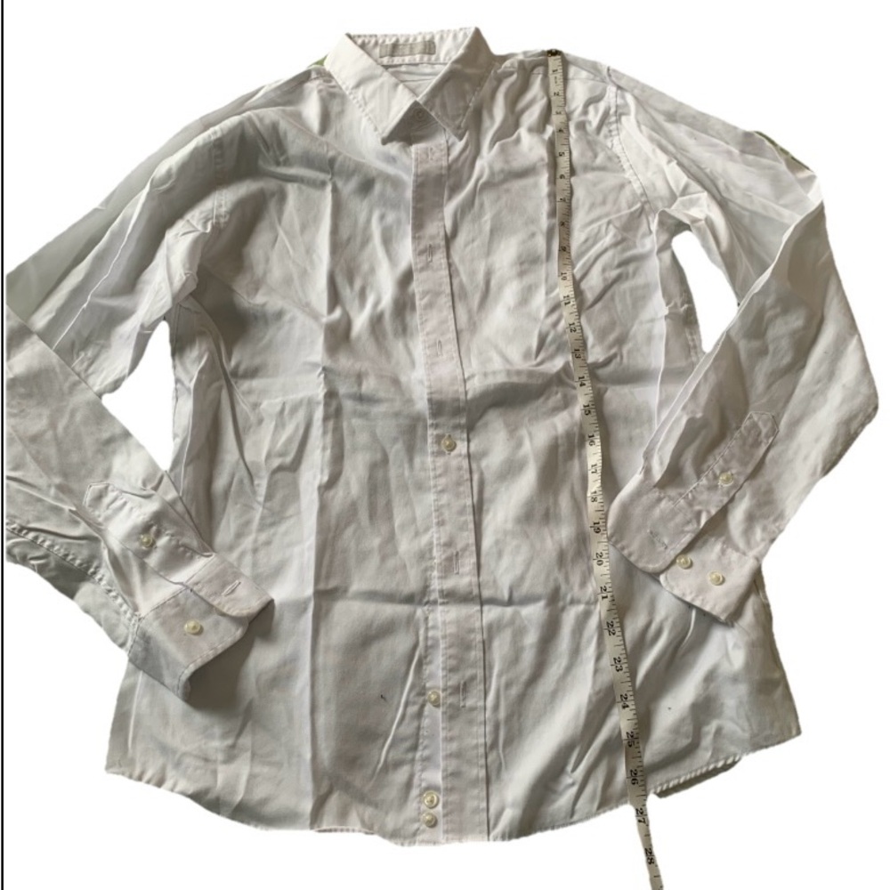 Nordstrom White Casual Button Down Shirt Lightweight Structured